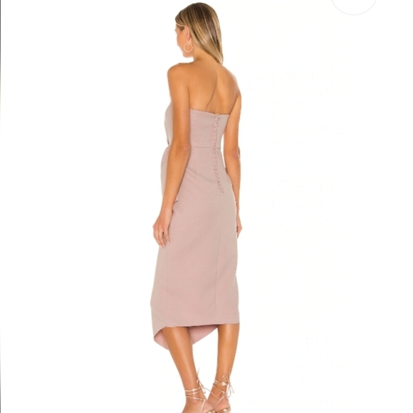 Elliat NWT High Low Asymetric Ruffle Reception Dress in Iris Pastel Lavender - Picture 3 of 8